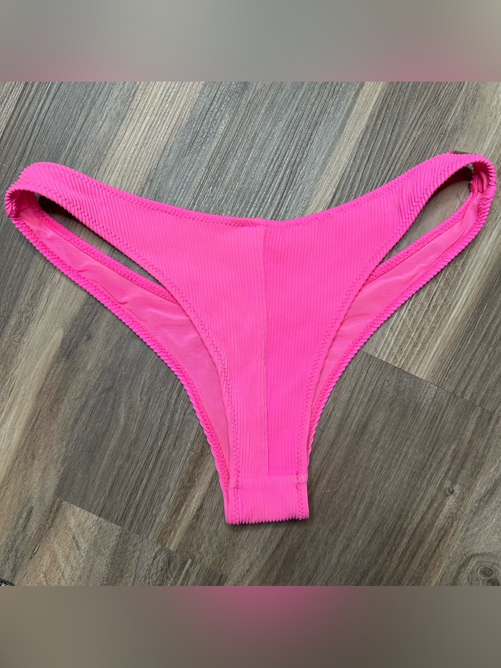 White Fox Ribbed Bikini Bottom - Picture 6 of 7